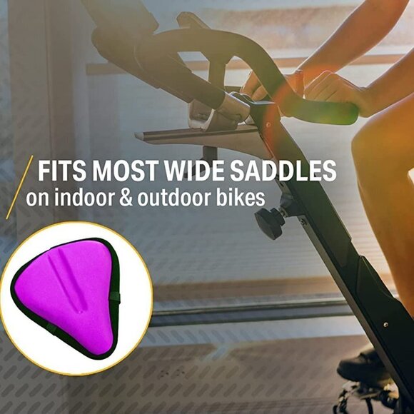 BIKEROO GEL CUSHIONED BICYCLE SEAT  WIDE BIKE SADDLE SEAT COVER - Picture 1 of 10